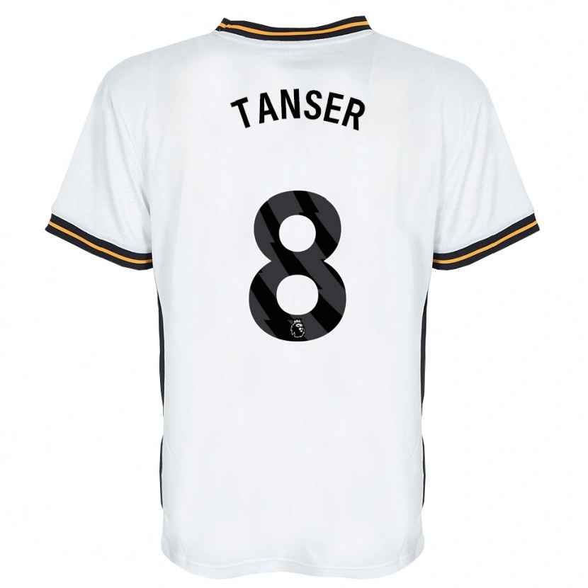 Danxen Barn Ellie Tanser #8 Vit Orange Svart Bortatröja Matchtröjor 2026/27 Tröjor T-Tröja