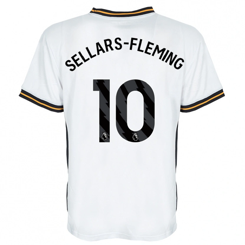 Danxen Barn Tyrell Sellars-Fleming #10 Vit Orange Svart Bortatröja Matchtröjor 2026/27 Tröjor T-Tröja