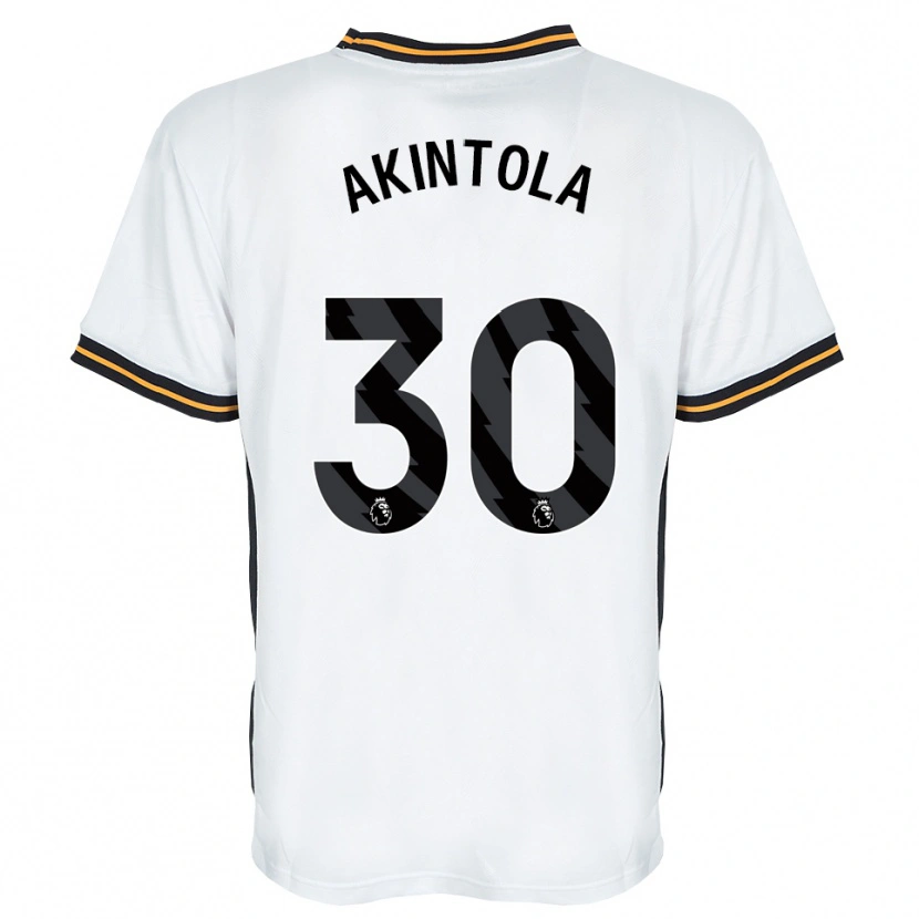 Danxen Barn David Akintola #30 Vit Orange Svart Bortatröja Matchtröjor 2026/27 Tröjor T-Tröja
