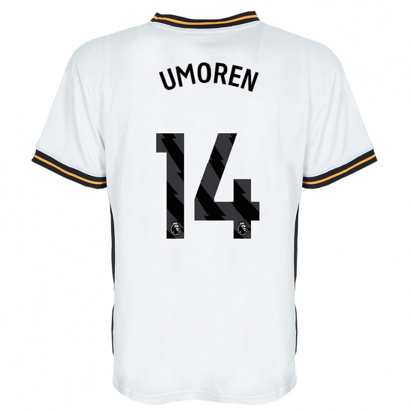 Danxen Barn Ekemini Umoren #14 Vit Orange Svart Bortatröja Matchtröjor 2026/27 Tröjor T-Tröja