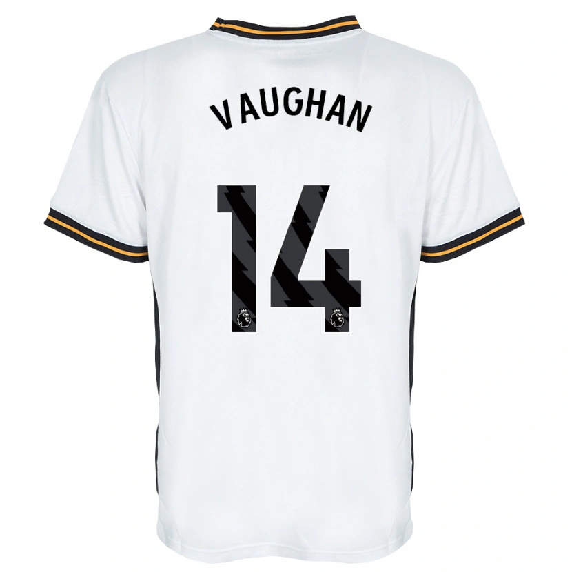 Danxen Barn Harry Vaughan #14 Vit Orange Svart Bortatröja Matchtröjor 2026/27 Tröjor T-Tröja