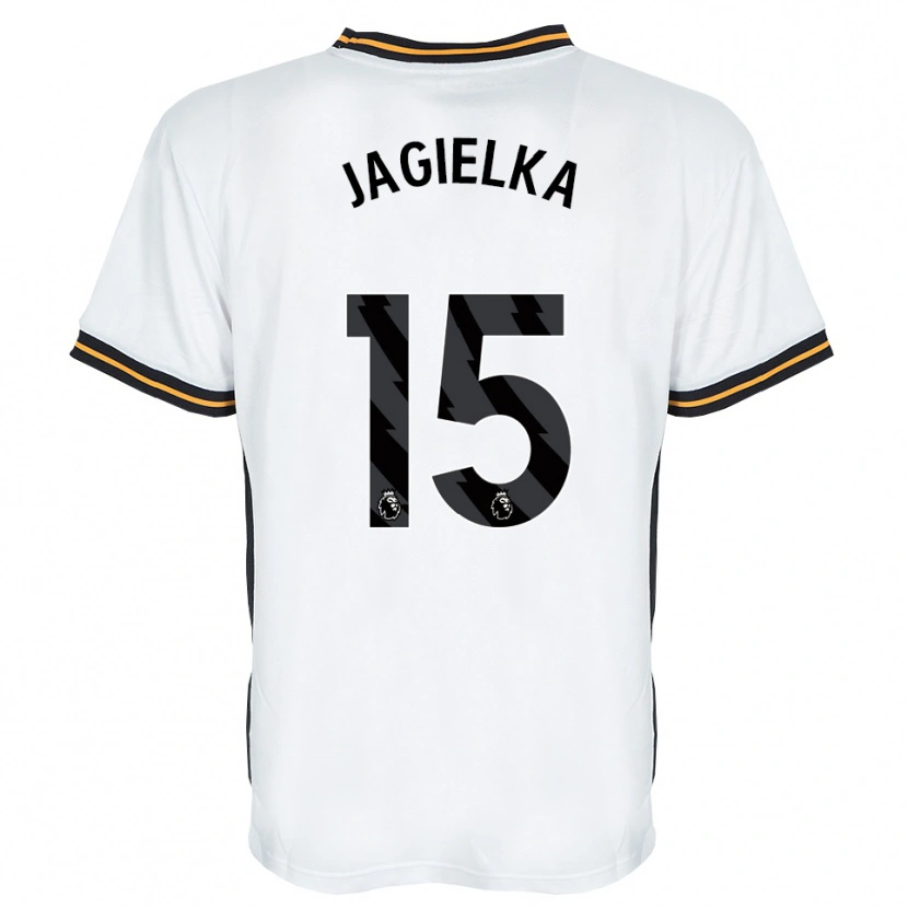 Danxen Barn Zac Jagielka #15 Vit Orange Svart Bortatröja Matchtröjor 2026/27 Tröjor T-Tröja