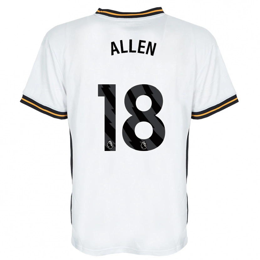 Danxen Barn Aaliyah Allen #18 Vit Orange Svart Bortatröja Matchtröjor 2026/27 Tröjor T-Tröja