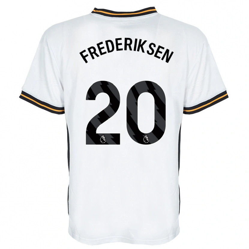 Danxen Barn Abbey Frederiksen #20 Vit Orange Svart Bortatröja Matchtröjor 2026/27 Tröjor T-Tröja