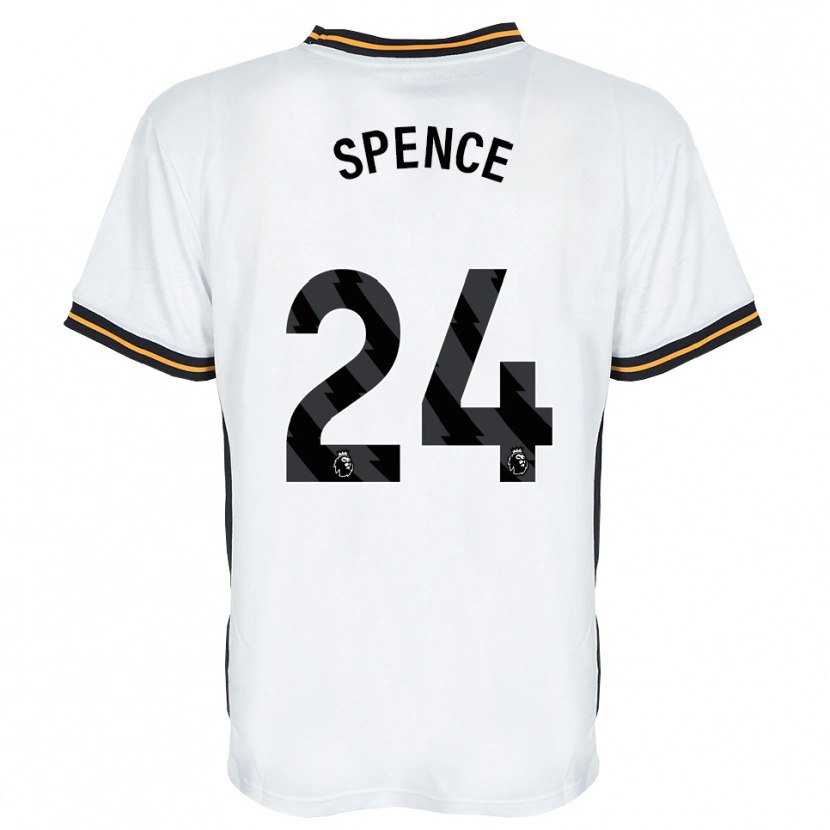 Danxen Barn Emily Spence #24 Vit Orange Svart Bortatröja Matchtröjor 2026/27 Tröjor T-Tröja