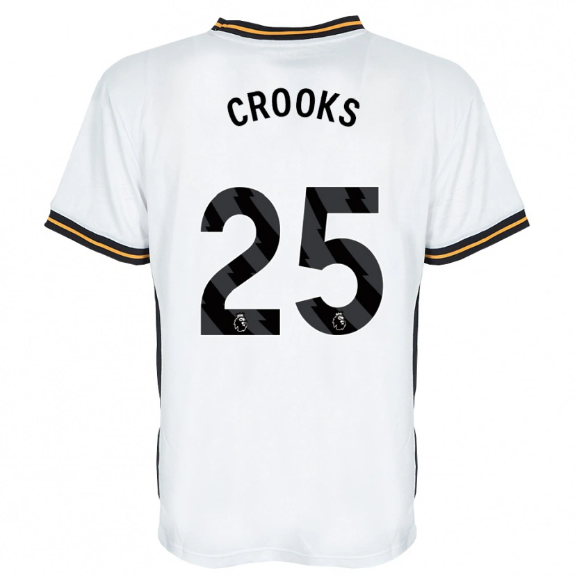 Danxen Barn Matt Crooks #25 Vit Orange Svart Bortatröja Matchtröjor 2026/27 Tröjor T-Tröja