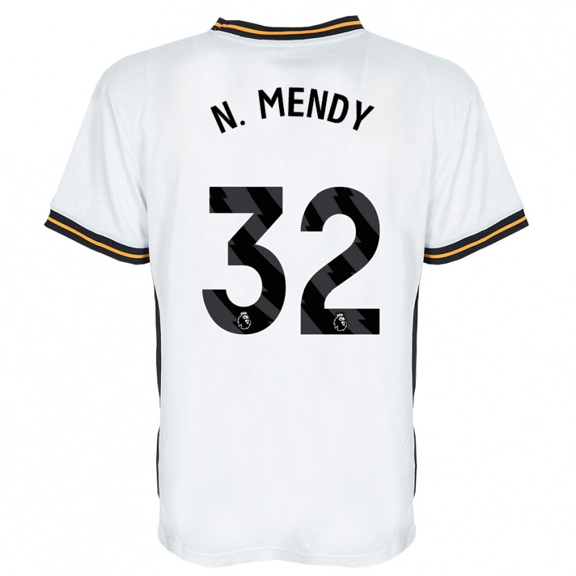 Danxen Barn Nobel Mendy #32 Vit Orange Svart Bortatröja Matchtröjor 2026/27 Tröjor T-Tröja