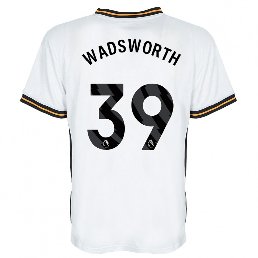 Danxen Barn Noah Wadsworth #39 Vit Orange Svart Bortatröja Matchtröjor 2026/27 Tröjor T-Tröja