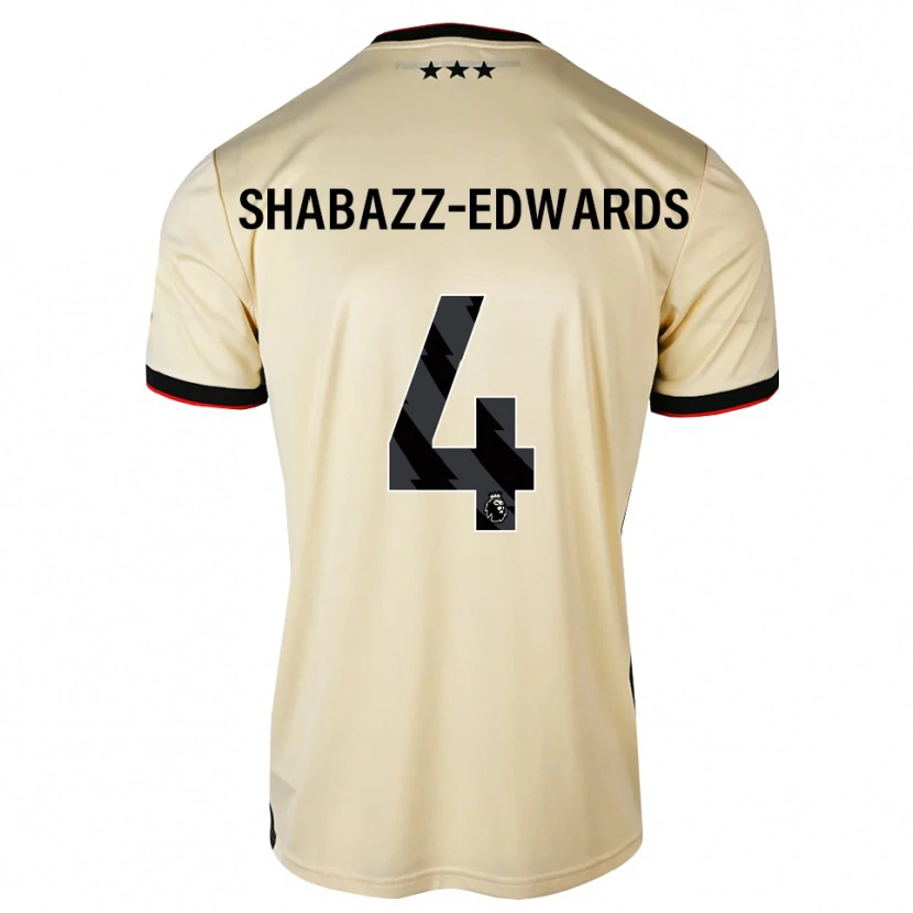 Danxen Barn Walker Shabazz-Edwards #4 Citronkaka Svart Röd Bortatröja Matchtröjor 2026/27 Tröjor T-Tröja