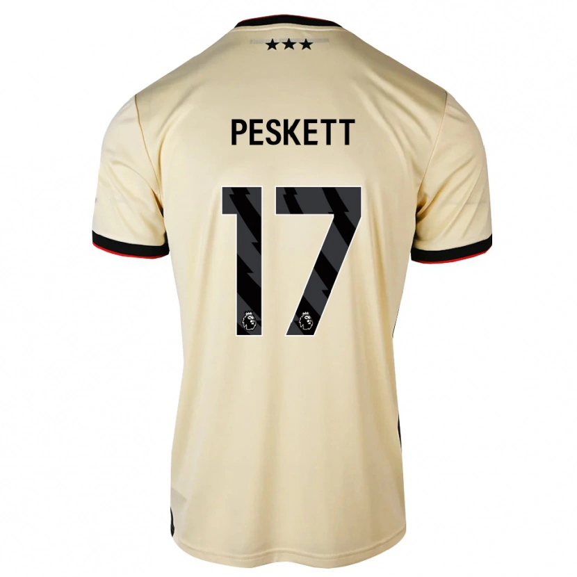 Danxen Barn Sophie Peskett #17 Citronkaka Svart Röd Bortatröja Matchtröjor 2026/27 Tröjor T-Tröja