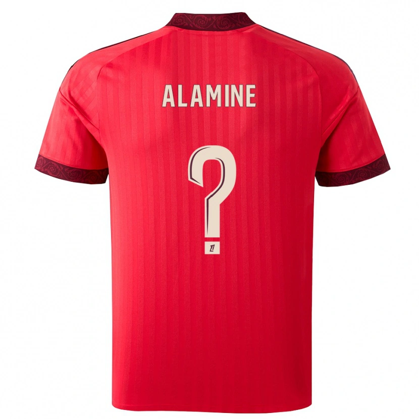 Danxen Barn Ali Alamine #0 Vinröd Röd Vit Bortatröja Matchtröjor 2026/27 Tröjor T-Tröja