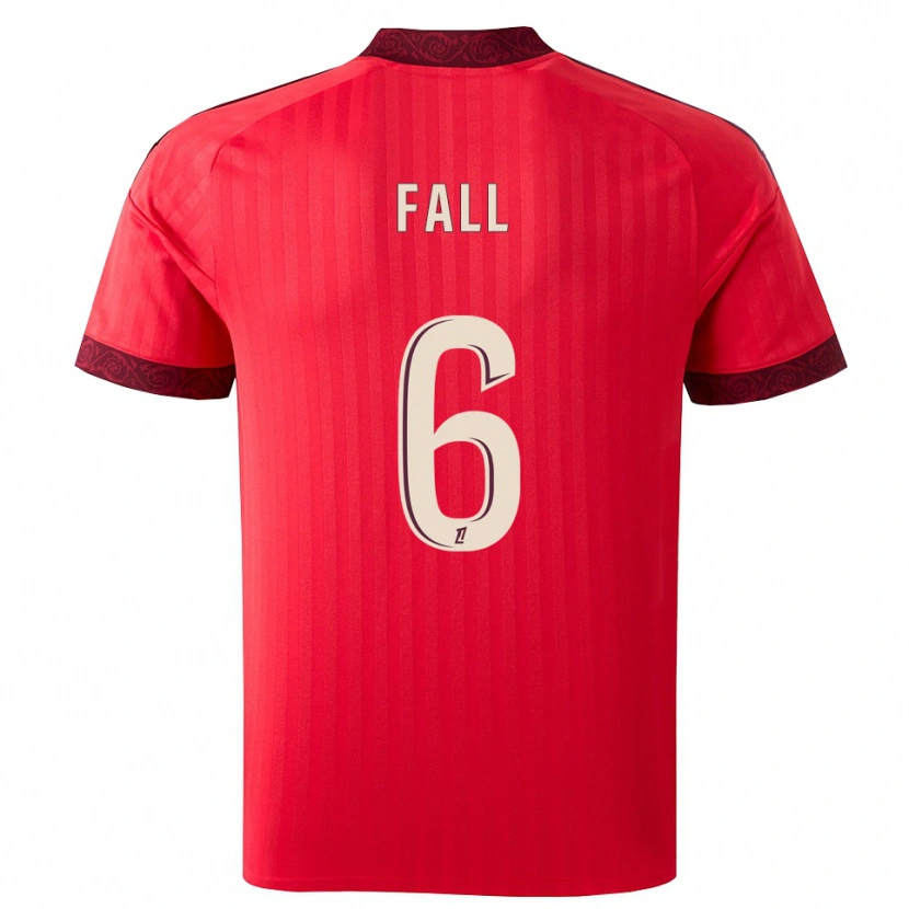 Danxen Barn Fallou Fall #6 Vinröd Röd Vit Bortatröja Matchtröjor 2026/27 Tröjor T-Tröja