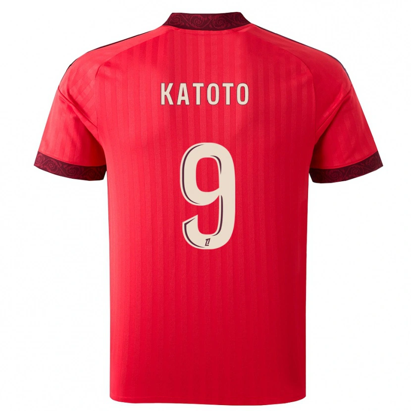 Danxen Barn Marie-Antoinette Katoto #9 Vinröd Röd Vit Bortatröja Matchtröjor 2026/27 Tröjor T-Tröja