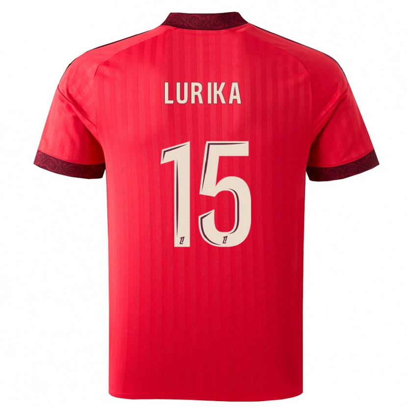 Danxen Barn Nehemie Lurika #15 Vinröd Röd Vit Bortatröja Matchtröjor 2026/27 Tröjor T-Tröja