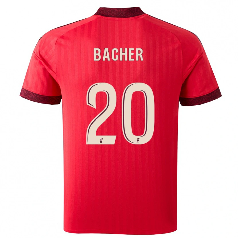Danxen Barn Felix Bacher #20 Vinröd Röd Vit Bortatröja Matchtröjor 2026/27 Tröjor T-Tröja