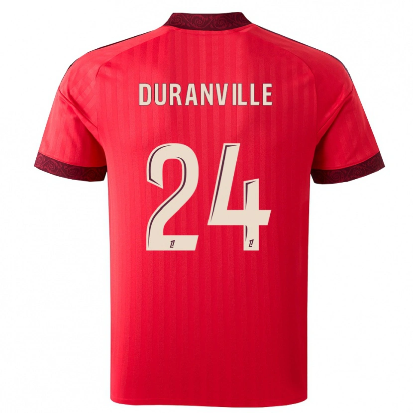 Danxen Barn Julien Duranville #24 Vinröd Röd Vit Bortatröja Matchtröjor 2026/27 Tröjor T-Tröja