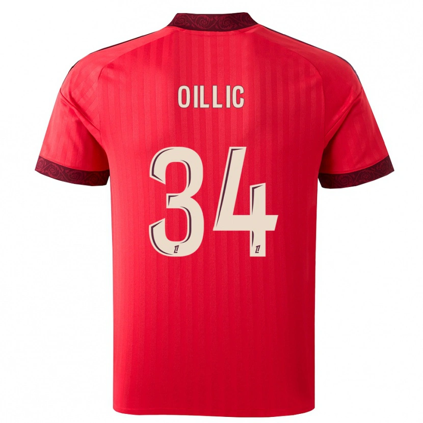 Danxen Barn Laureen Oillic #34 Vinröd Röd Vit Bortatröja Matchtröjor 2026/27 Tröjor T-Tröja