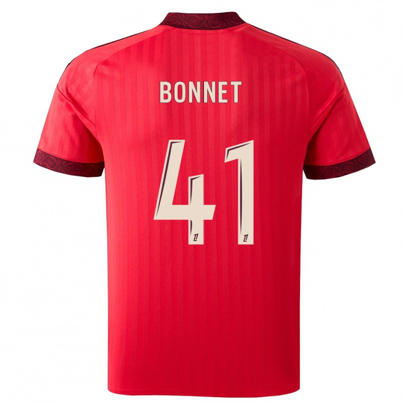 Danxen Barn Noam Bonnet #41 Vinröd Röd Vit Bortatröja Matchtröjor 2026/27 Tröjor T-Tröja