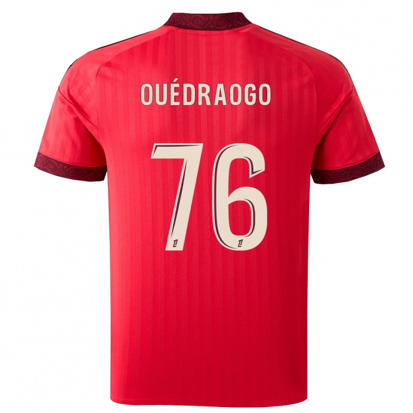 Danxen Barn Mohamed Ouédraogo #76 Vinröd Röd Vit Bortatröja Matchtröjor 2026/27 Tröjor T-Tröja