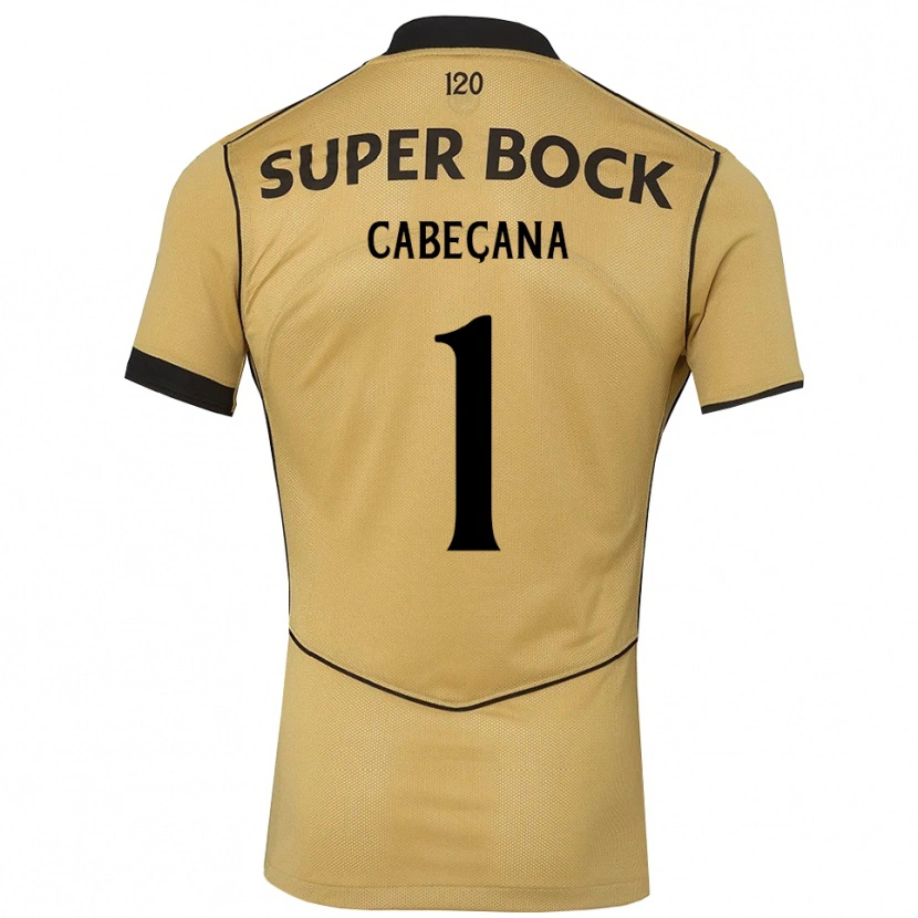 Danxen Barn Joaquim Cabeçana #1 Gyllene Svart Bortatröja Matchtröjor 2026/27 Tröjor T-Tröja