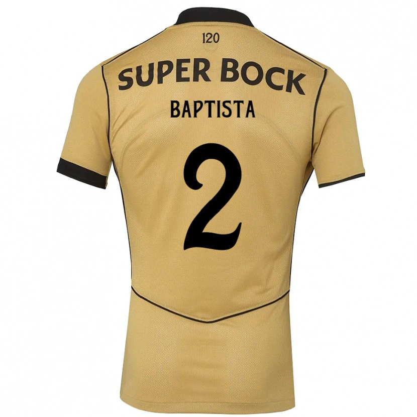Danxen Barn Martim Baptista #2 Gyllene Svart Bortatröja Matchtröjor 2026/27 Tröjor T-Tröja