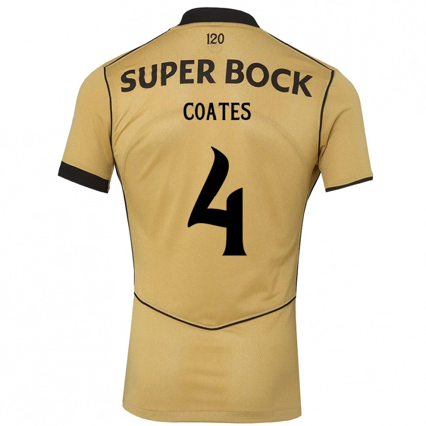 Danxen Barn Sebastian Coates #4 Gyllene Svart Bortatröja Matchtröjor 2026/27 Tröjor T-Tröja