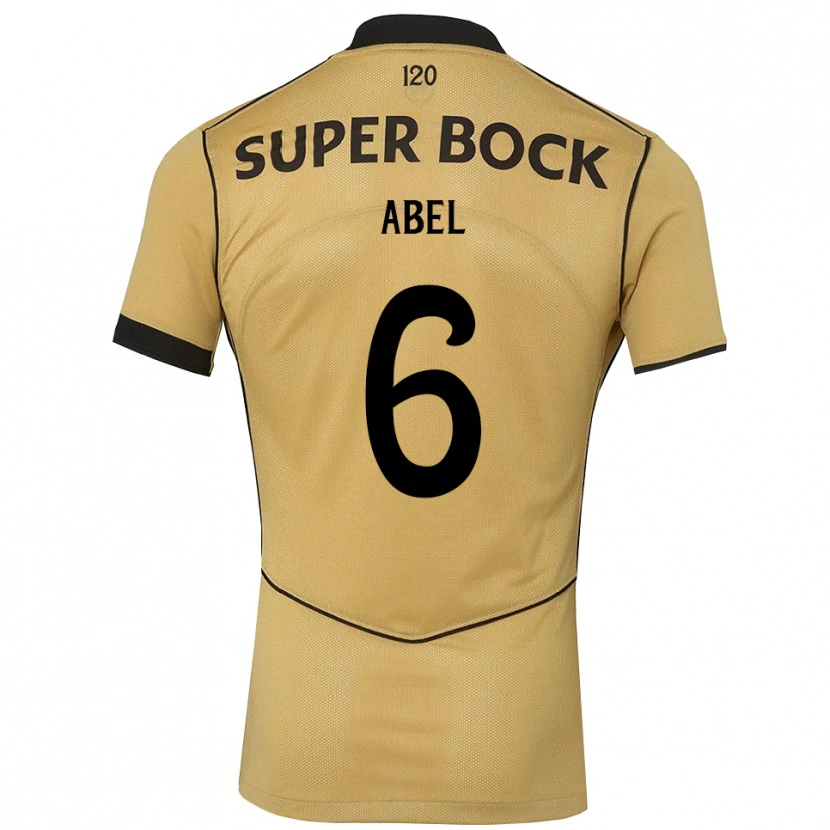 Danxen Barn Luís Abel #6 Gyllene Svart Bortatröja Matchtröjor 2026/27 Tröjor T-Tröja