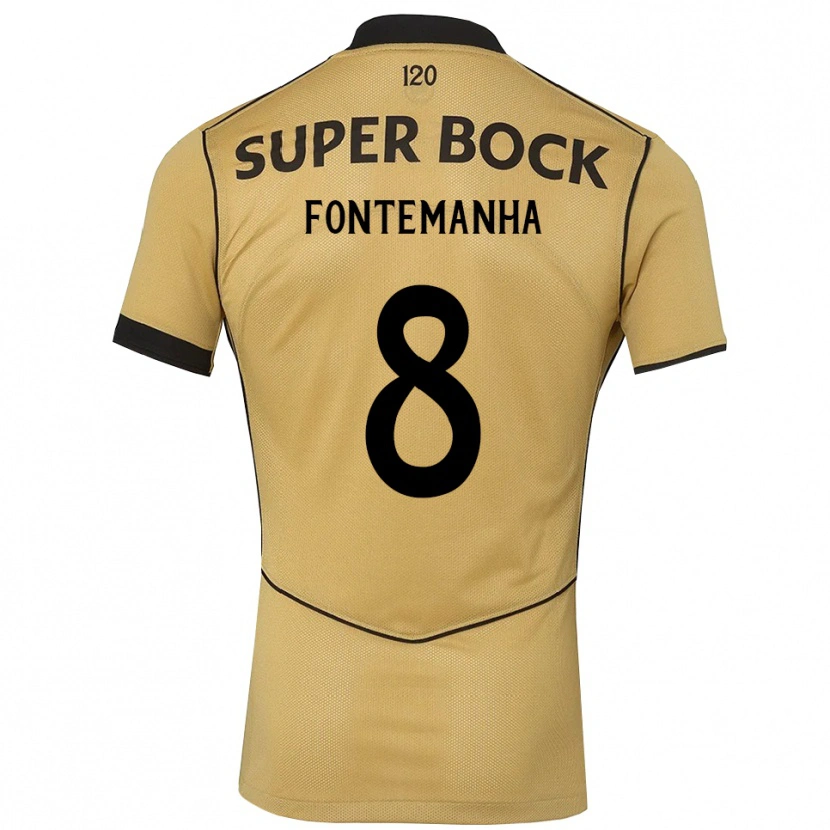 Danxen Barn Rita Fontemanha #8 Gyllene Svart Bortatröja Matchtröjor 2026/27 Tröjor T-Tröja