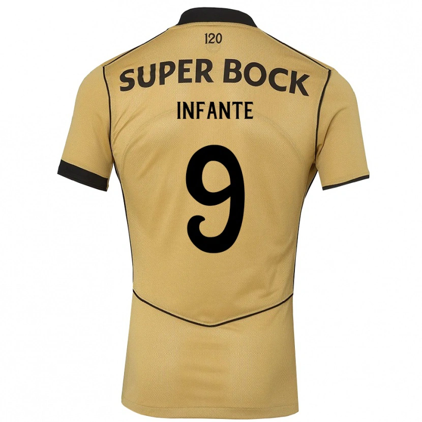 Danxen Barn João Infante #9 Gyllene Svart Bortatröja Matchtröjor 2026/27 Tröjor T-Tröja