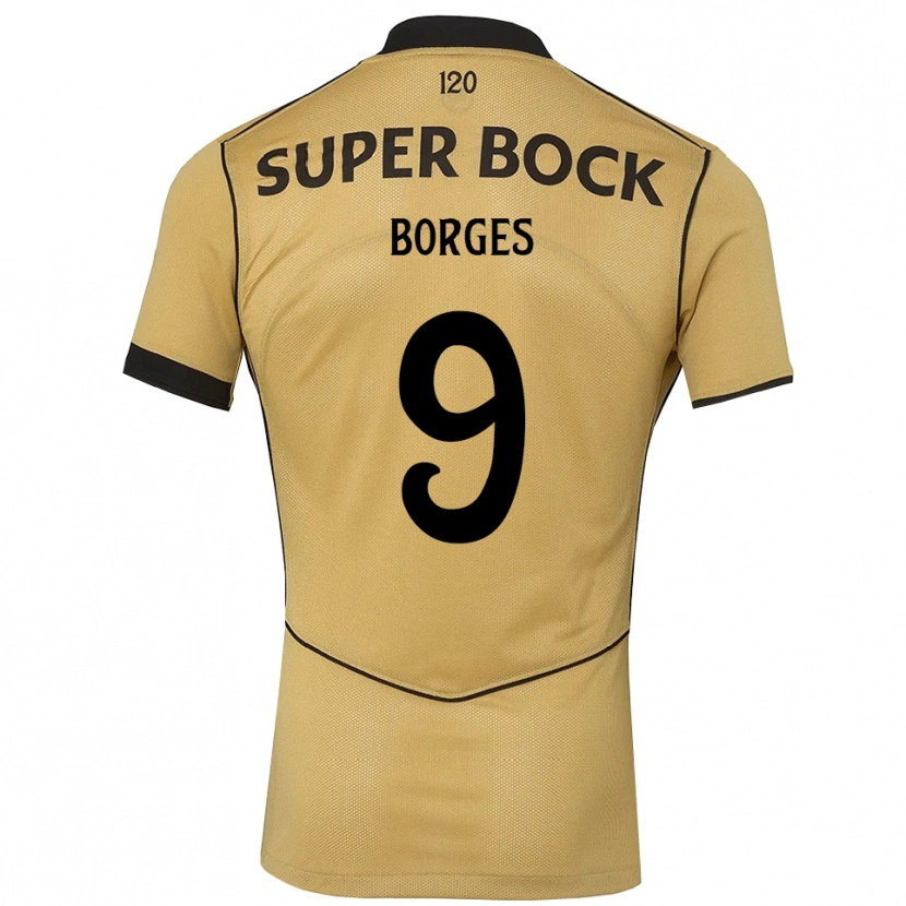 Danxen Barn Ana Borges #9 Gyllene Svart Bortatröja Matchtröjor 2026/27 Tröjor T-Tröja