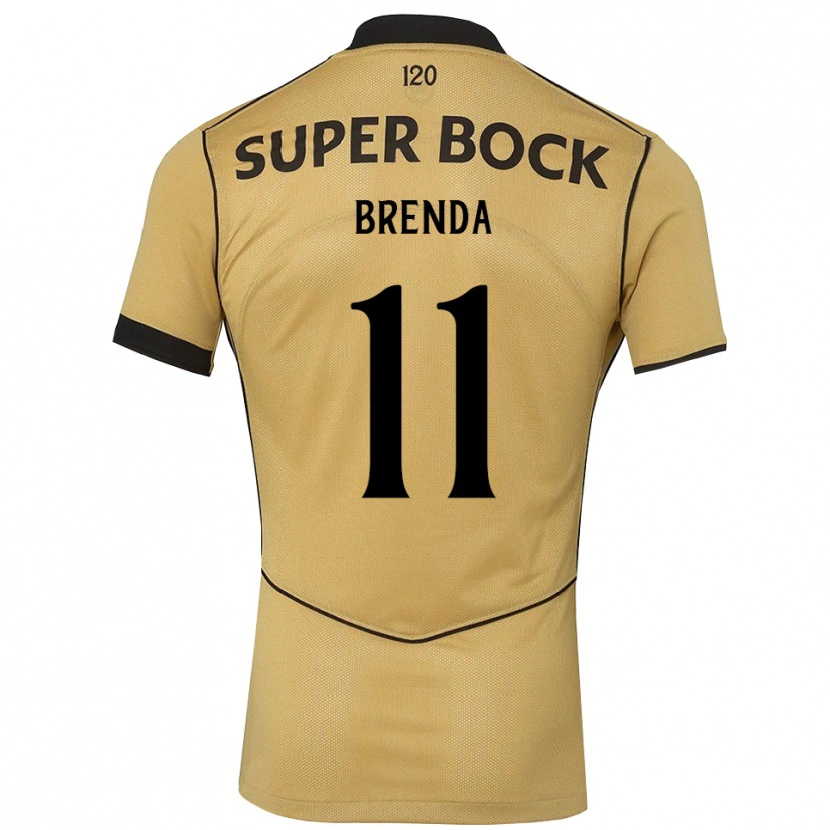 Danxen Barn Brenda Pérez Soler #11 Gyllene Svart Bortatröja Matchtröjor 2026/27 Tröjor T-Tröja
