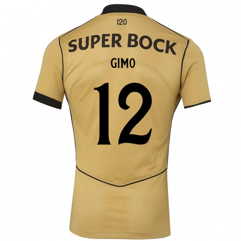Danxen Barn Tiago Gimo #12 Gyllene Svart Bortatröja Matchtröjor 2026/27 Tröjor T-Tröja