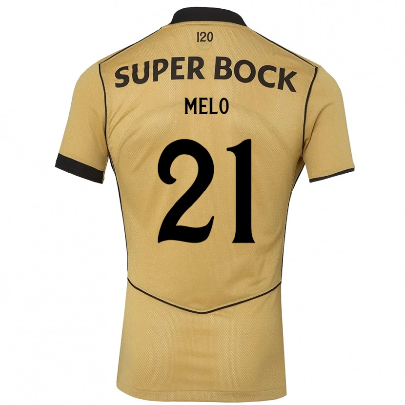 Danxen Barn Gabriel Melo #21 Gyllene Svart Bortatröja Matchtröjor 2026/27 Tröjor T-Tröja
