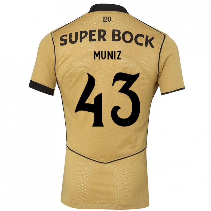 Danxen Barn João Muniz #43 Gyllene Svart Bortatröja Matchtröjor 2026/27 Tröjor T-Tröja