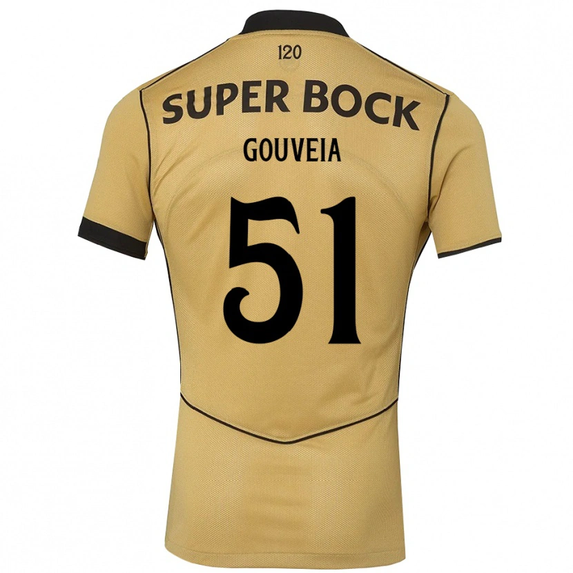 Danxen Barn Miguel Gouveia #51 Gyllene Svart Bortatröja Matchtröjor 2026/27 Tröjor T-Tröja