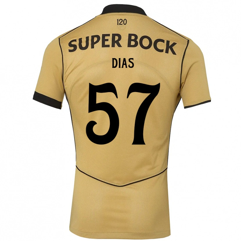 Danxen Barn Lucas Dias #57 Gyllene Svart Bortatröja Matchtröjor 2026/27 Tröjor T-Tröja