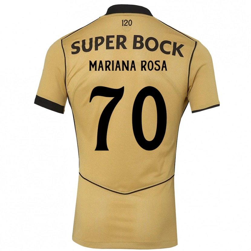 Danxen Barn Mariana Silva Pinto Vilaça Da Rosa #70 Gyllene Svart Bortatröja Matchtröjor 2026/27 Tröjor T-Tröja