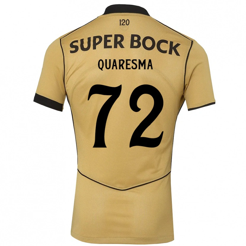 Danxen Barn Eduardo Quaresma #72 Gyllene Svart Bortatröja Matchtröjor 2026/27 Tröjor T-Tröja