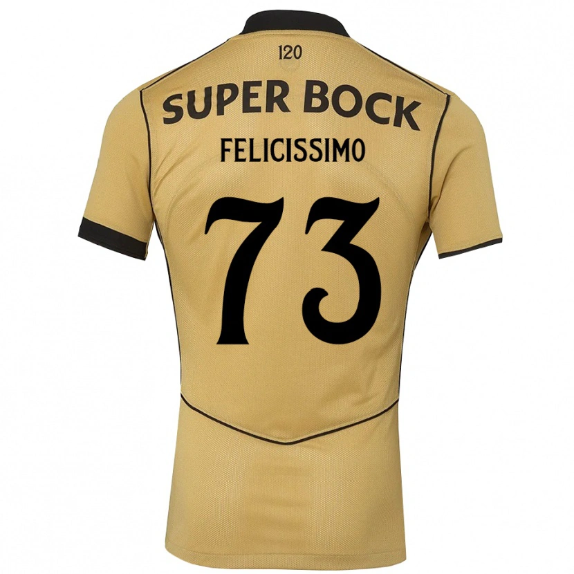 Danxen Barn Eduardo Felicíssimo #73 Gyllene Svart Bortatröja Matchtröjor 2026/27 Tröjor T-Tröja