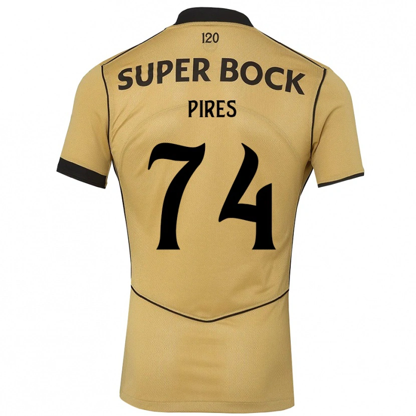 Danxen Barn Guilherme Pires #74 Gyllene Svart Bortatröja Matchtröjor 2026/27 Tröjor T-Tröja