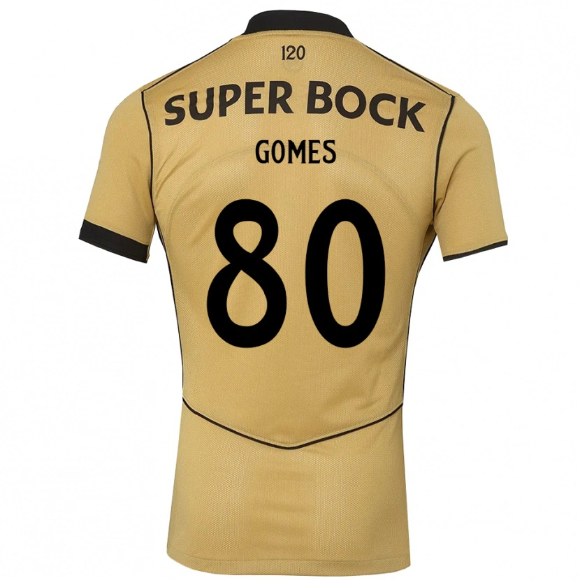 Danxen Barn Luís Gomes #80 Gyllene Svart Bortatröja Matchtröjor 2026/27 Tröjor T-Tröja