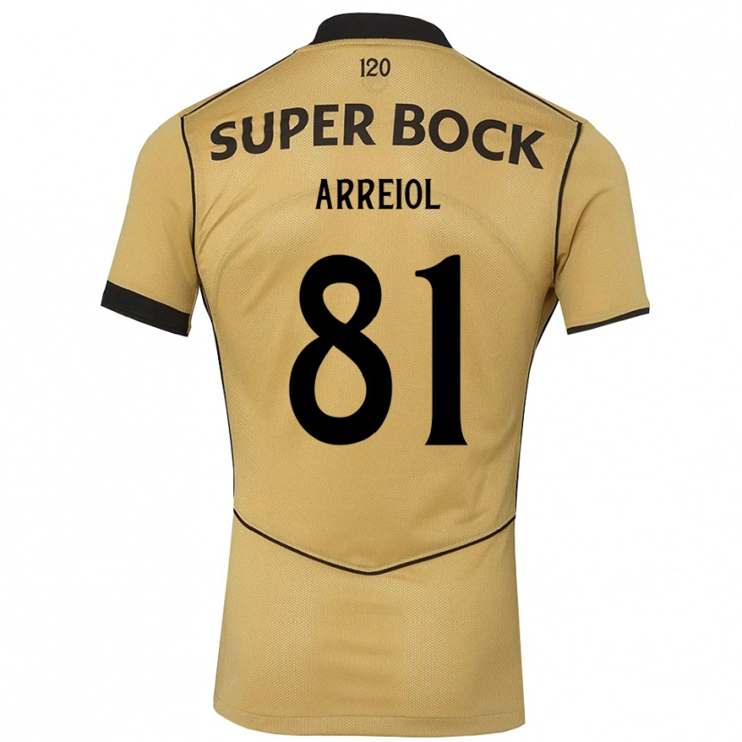 Danxen Barn Henrique Arreiol #81 Gyllene Svart Bortatröja Matchtröjor 2026/27 Tröjor T-Tröja