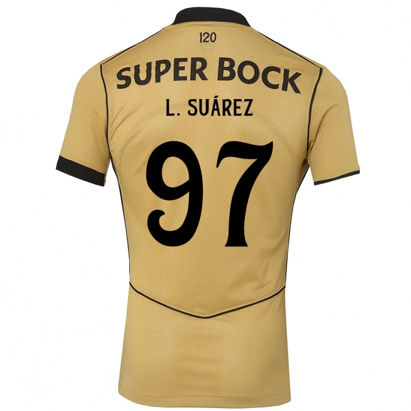 Danxen Barn Luis Suárez #97 Gyllene Svart Bortatröja Matchtröjor 2026/27 Tröjor T-Tröja