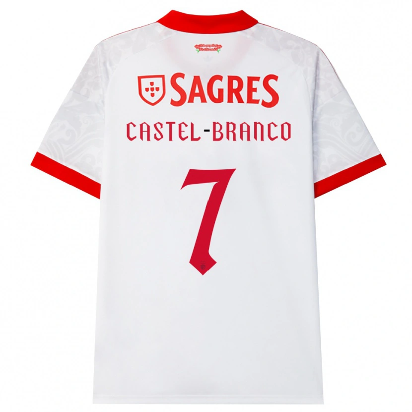 Danxen Barn Diego Castel-Branco #7 Vit Röd Gul Bortatröja Matchtröjor 2026/27 Tröjor T-Tröja