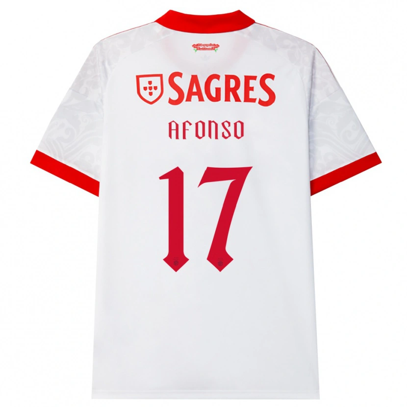 Danxen Barn João Afonso #17 Vit Röd Gul Bortatröja Matchtröjor 2026/27 Tröjor T-Tröja