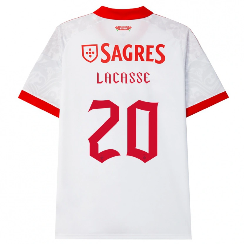 Danxen Barn Cloe Lacasse #20 Vit Röd Gul Bortatröja Matchtröjor 2026/27 Tröjor T-Tröja