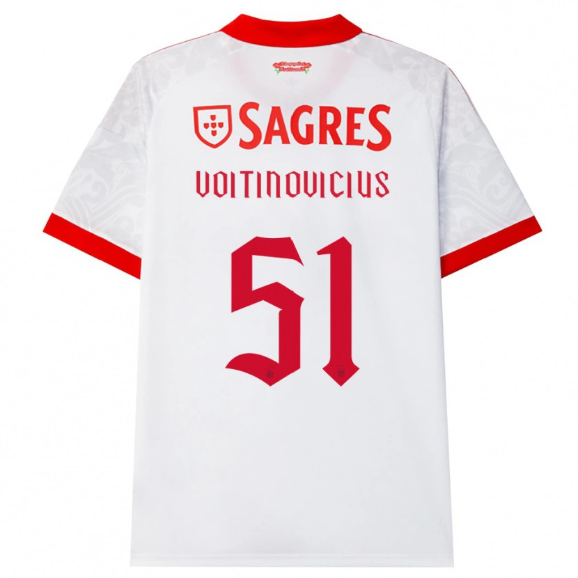 Danxen Barn Arnas Voitinovičius #51 Vit Röd Gul Bortatröja Matchtröjor 2026/27 Tröjor T-Tröja
