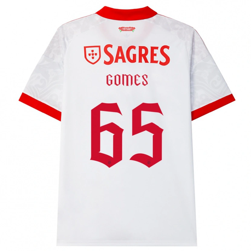 Danxen Barn André Gomes #65 Vit Röd Gul Bortatröja Matchtröjor 2026/27 Tröjor T-Tröja