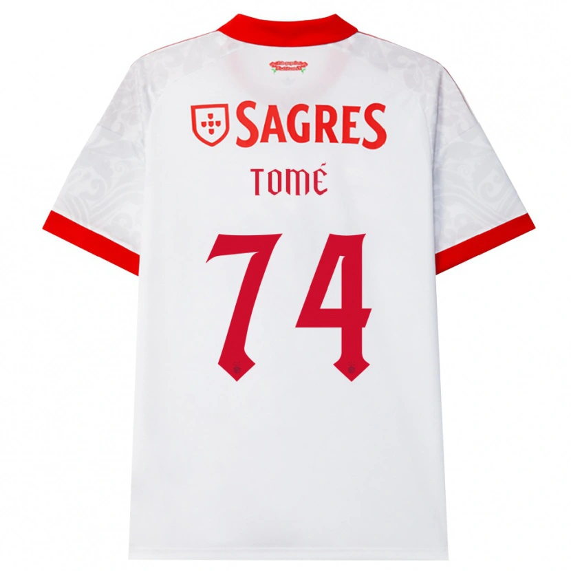 Danxen Barn Olivio Tomé #74 Vit Röd Gul Bortatröja Matchtröjor 2026/27 Tröjor T-Tröja