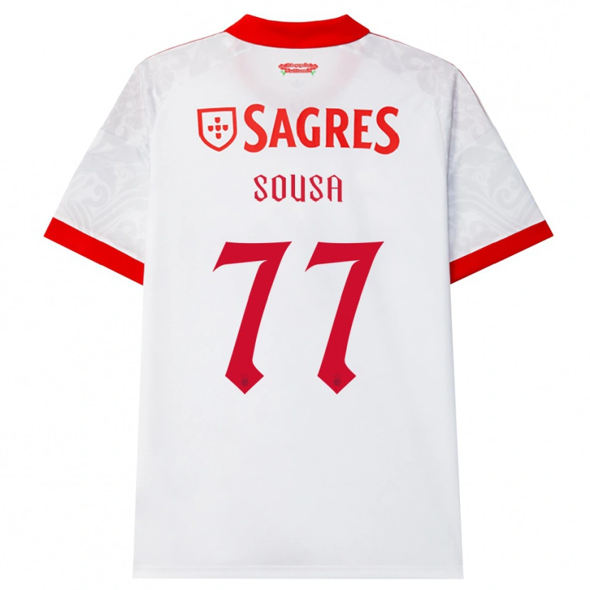 Danxen Barn Gerson Sousa #77 Vit Röd Gul Bortatröja Matchtröjor 2026/27 Tröjor T-Tröja